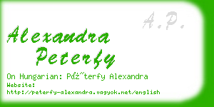 alexandra peterfy business card